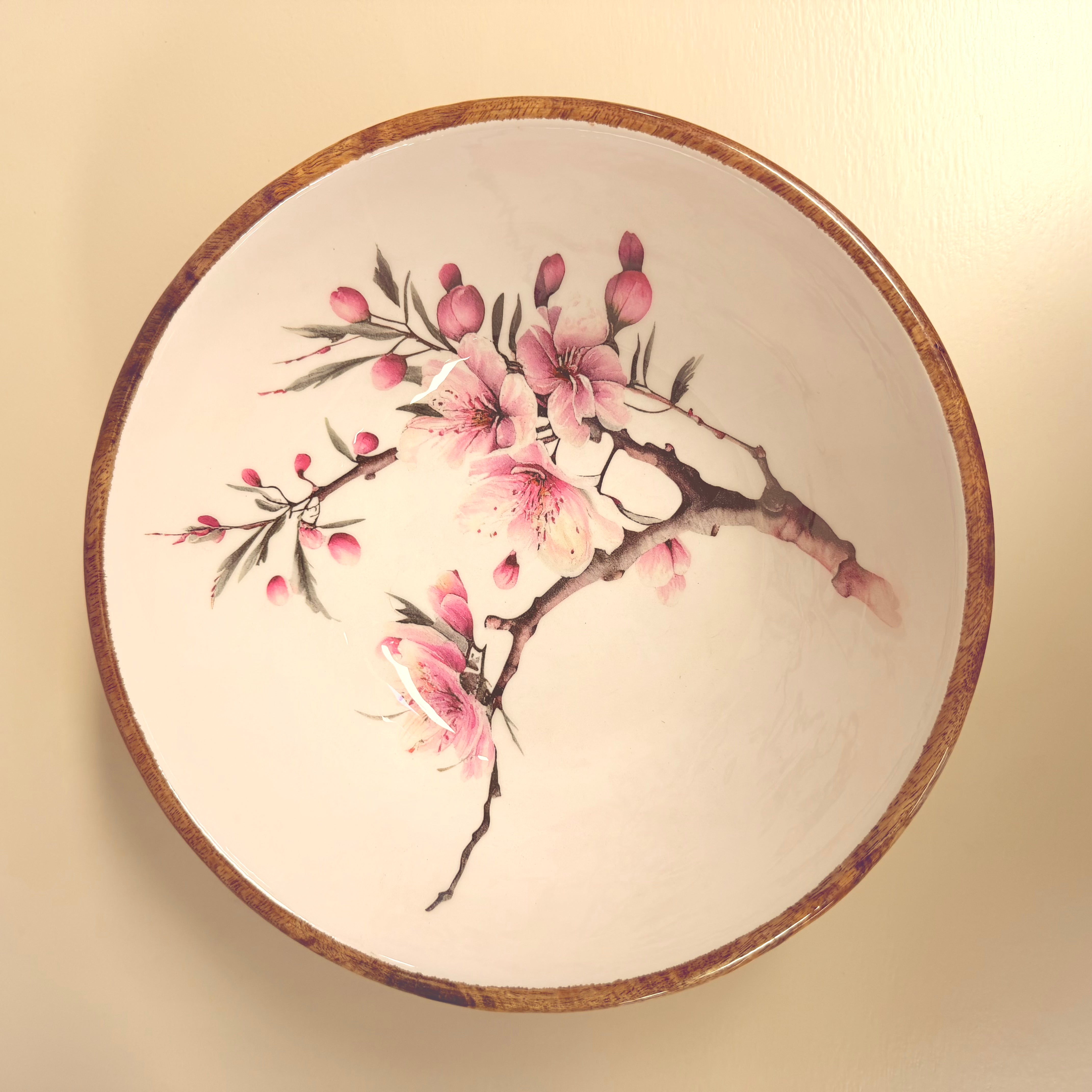 HOUTEN SCHAAL KERSENBLOESEM TAK 1 30Ø