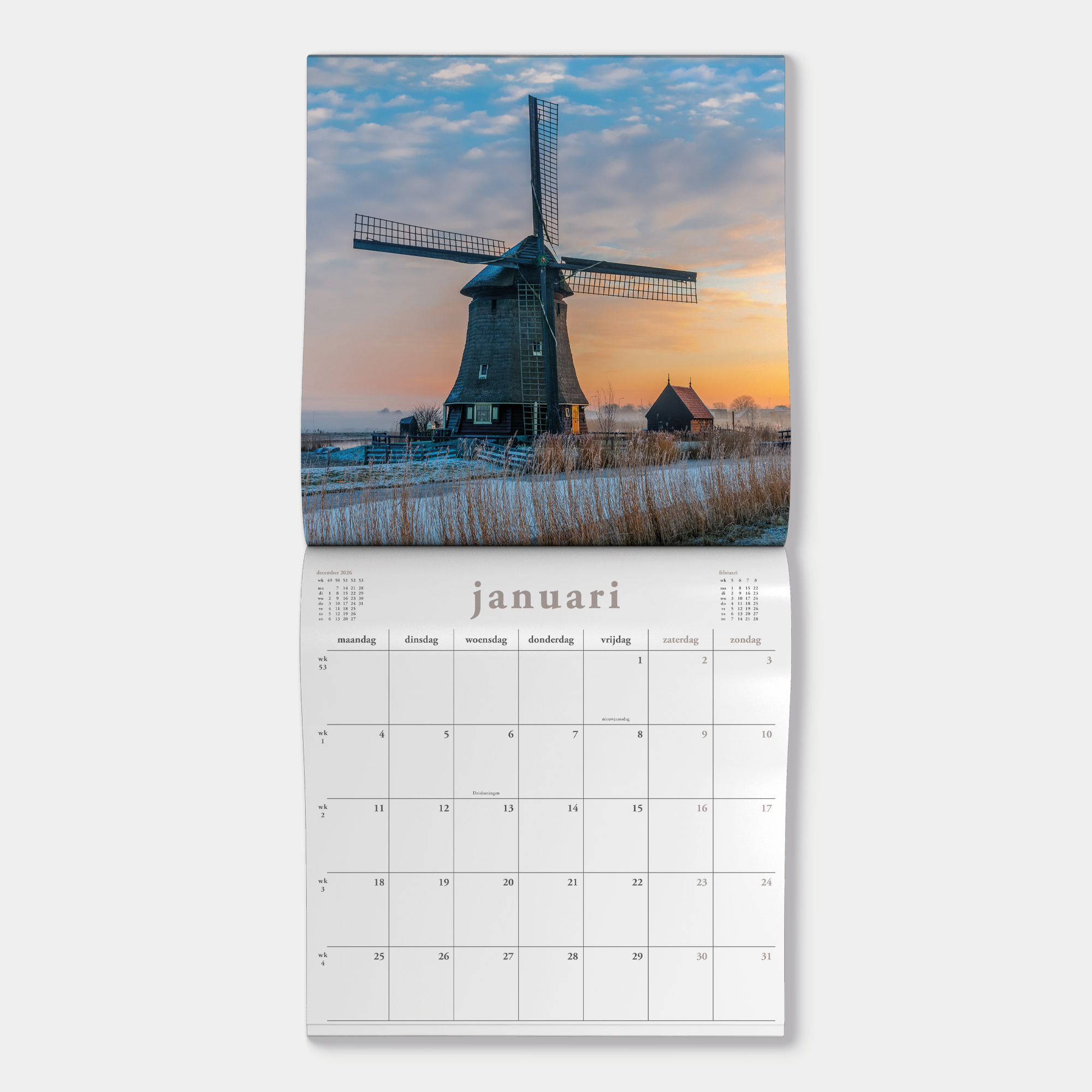 Hobbit - Jaarkalender 2026 - Maandplanner - 30x30cm - Holland
