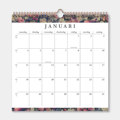 JAARKALENDER 2027 BLOEM KLASSIEK