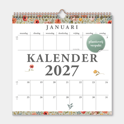 JAARKALENDER 2027 VINTAGE BLOEM