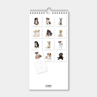 Hobbit - Minikalender - 2027 - Maandplanner - 30x15cm - Honden