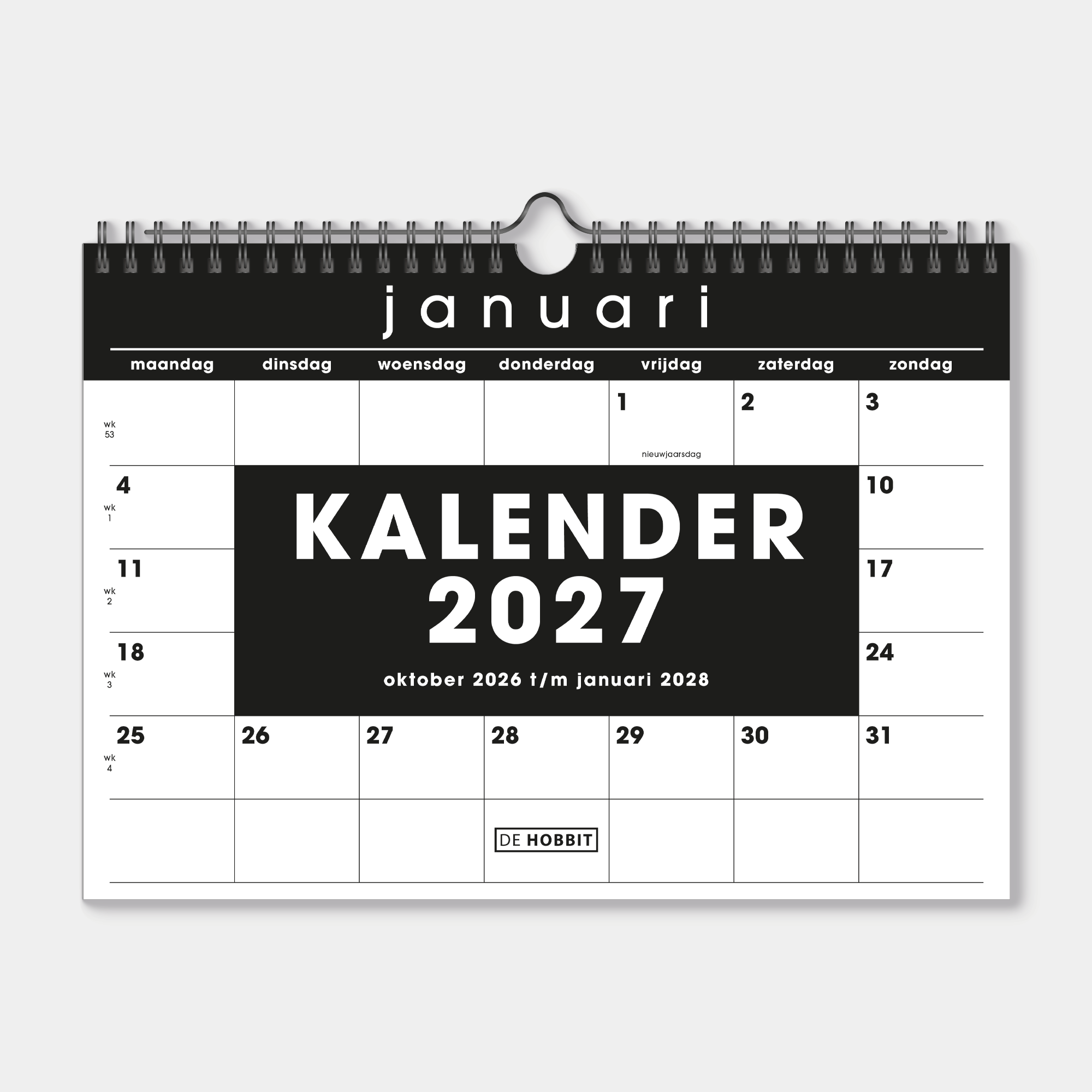 MAANDKALENDER 2027 A4 BASIC