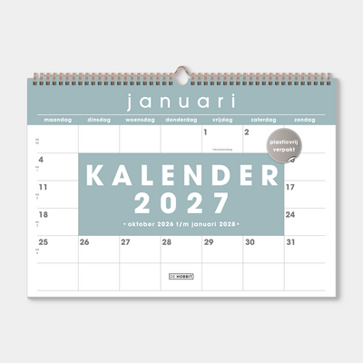 MAANDKALENDER 2027 A3 GRIJSGROEN