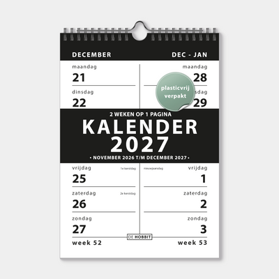 SPIRAALKALENDER 2027 2-WEEKS A4 BASIC