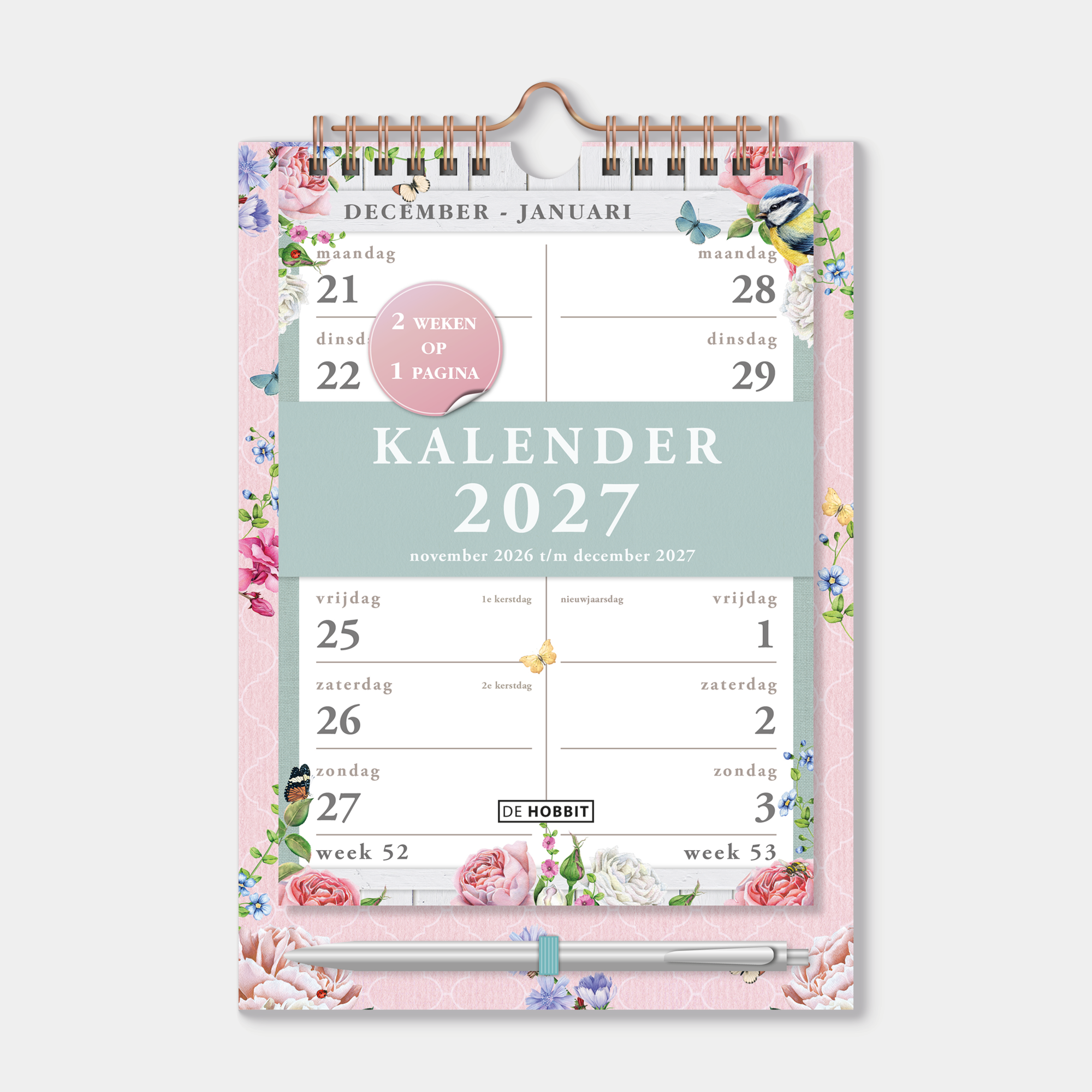 SPIRAALKALENDER 2027 2-WEEKS A5 BROCANTE