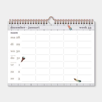 FAMILIEPLANNER 2027 A4 VEERTJES