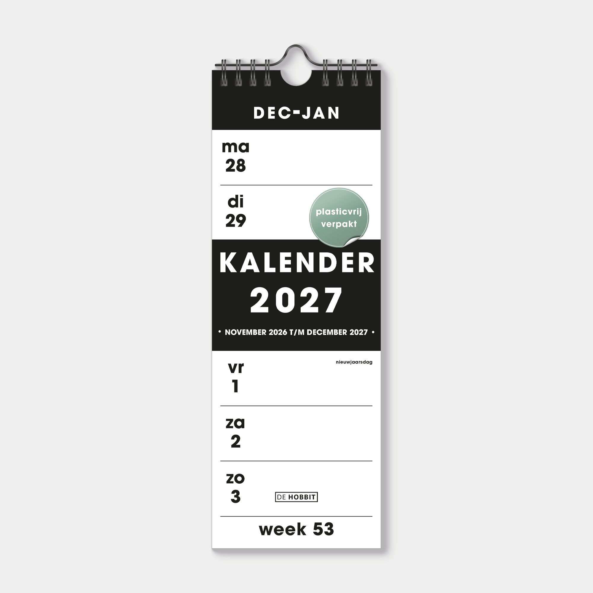 WEEKKALENDER 2027 SMAL BASIC