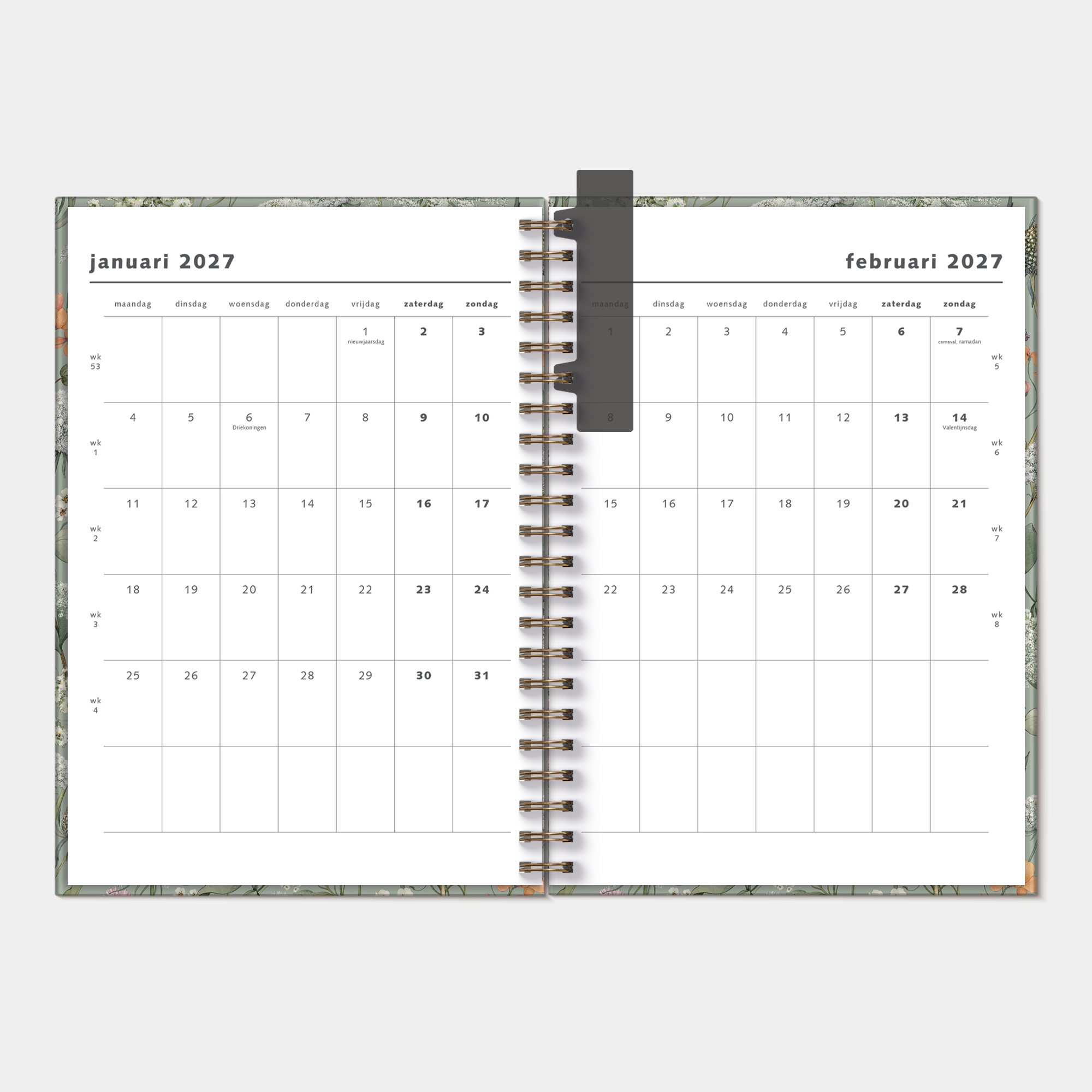PLANNER 2027 A4 WEIDEBLOEMEN