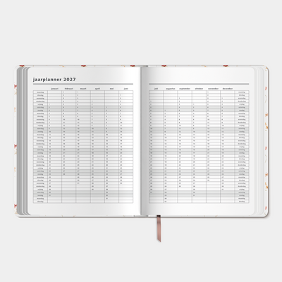 WEEKPLANNER 2027 ±A4 AQUAREL BLOEMETJES