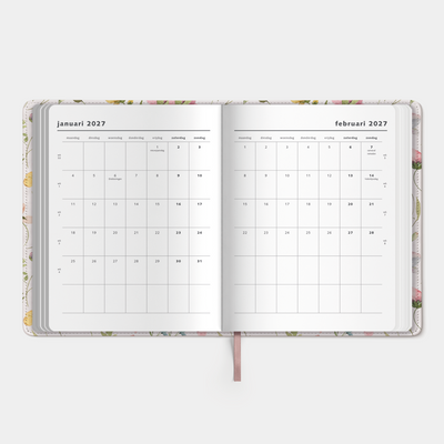 WEEKPLANNER 2027 ±A4 FLEX AQUAREL WILDE BLOEMETJES