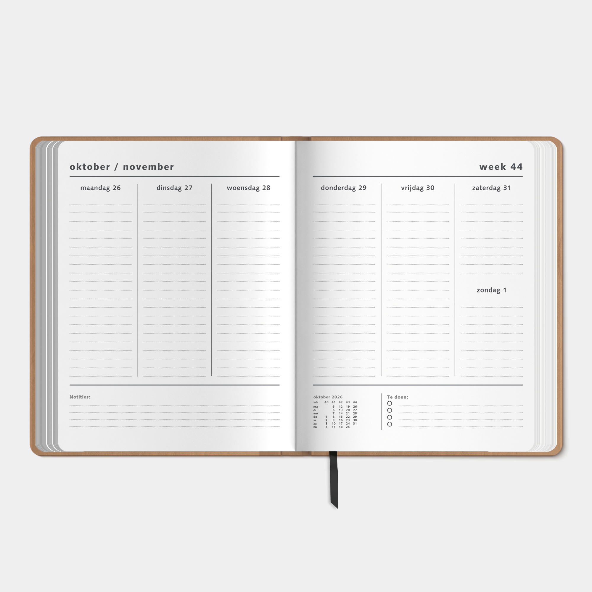 WEEKPLANNER 2027 ±A4 WASHED KRAFT
