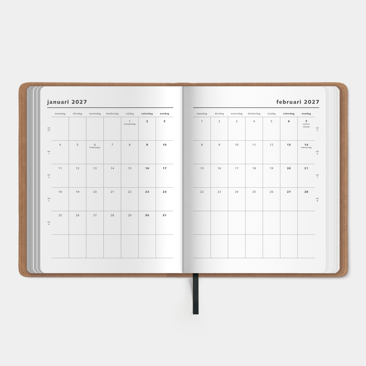 WEEKPLANNER 2027 ±A4 FLEX WASHED KRAFT