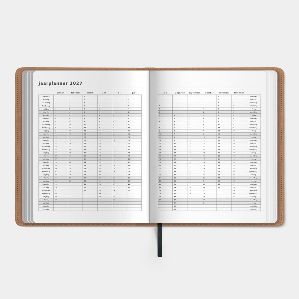 WEEKPLANNER 2027 ±A4 FLEX WASHED KRAFT