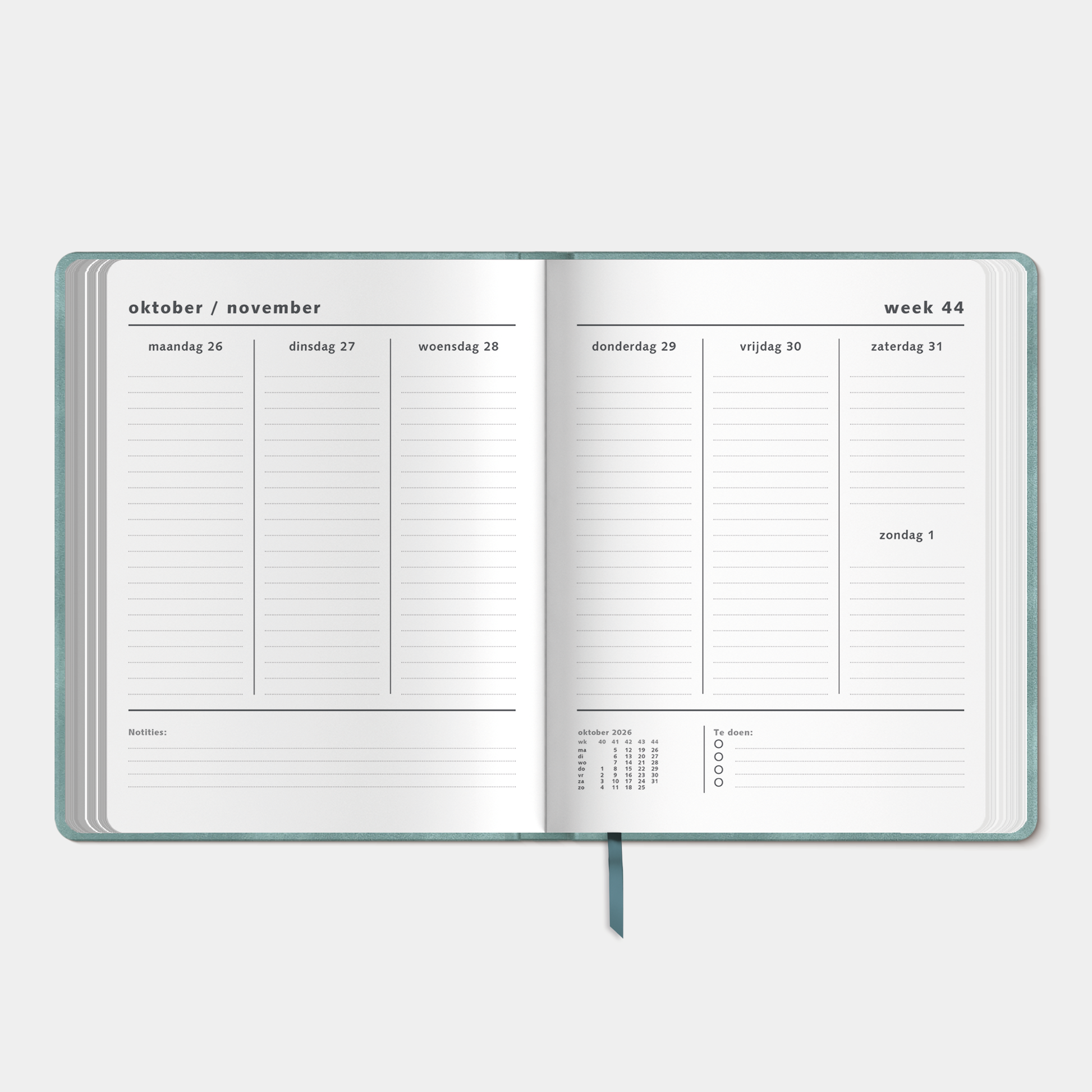 WEEKPLANNER 2027 ±A4 SUEDELOOK