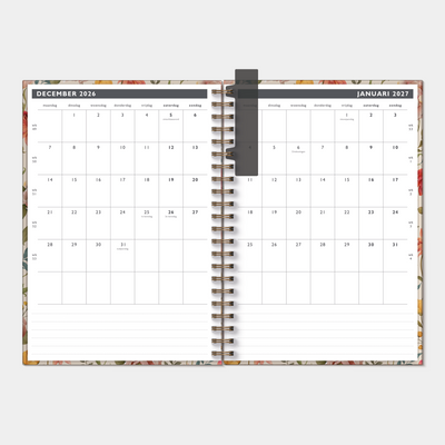 AFSPRAKENAGENDA 2027 A4 VINTAGE BLOEMEN