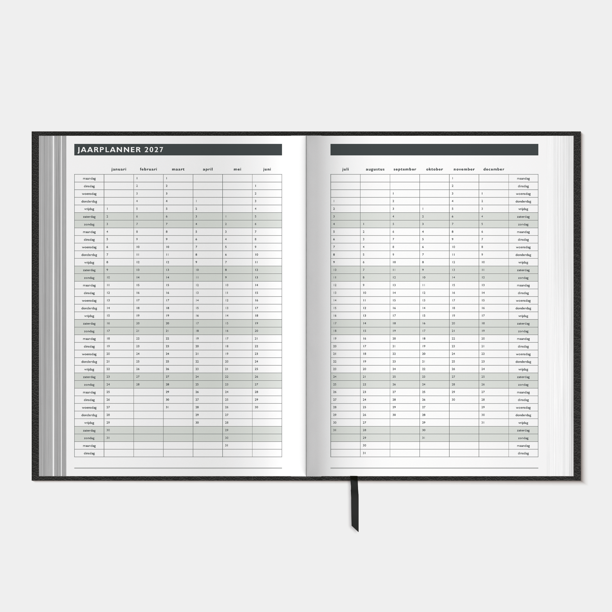 AFSPRAKENAGENDA ZAKELIJK 2027 A5 LEDERLOOK