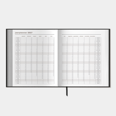 AFSPRAKENAGENDA LUXE ZAKELIJK 2027 A5+ LEDERLOOK