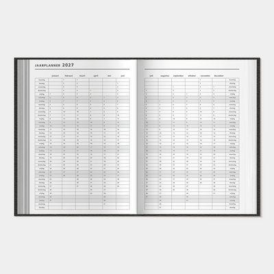 AFSPRAKENAGENDA ZAKELIJK 2027 ±A4 FLEXCOVER LEDERLOOK