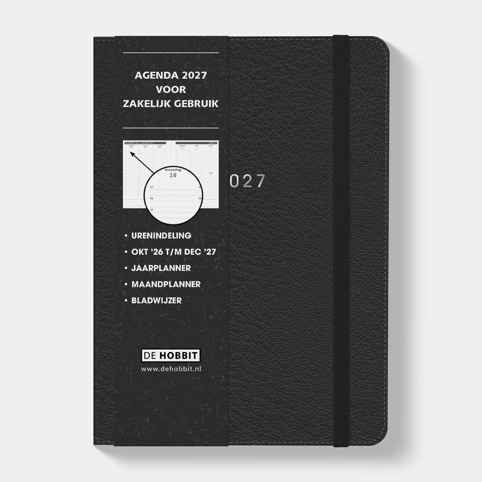 AFSPRAKENAGENDA ZAKELIJK 2027 A5 FLEXCOVER LEDERLOOK