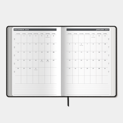 AFSPRAKENAGENDA ZAKELIJK 2027 A5 FLEXCOVER LEDERLOOK