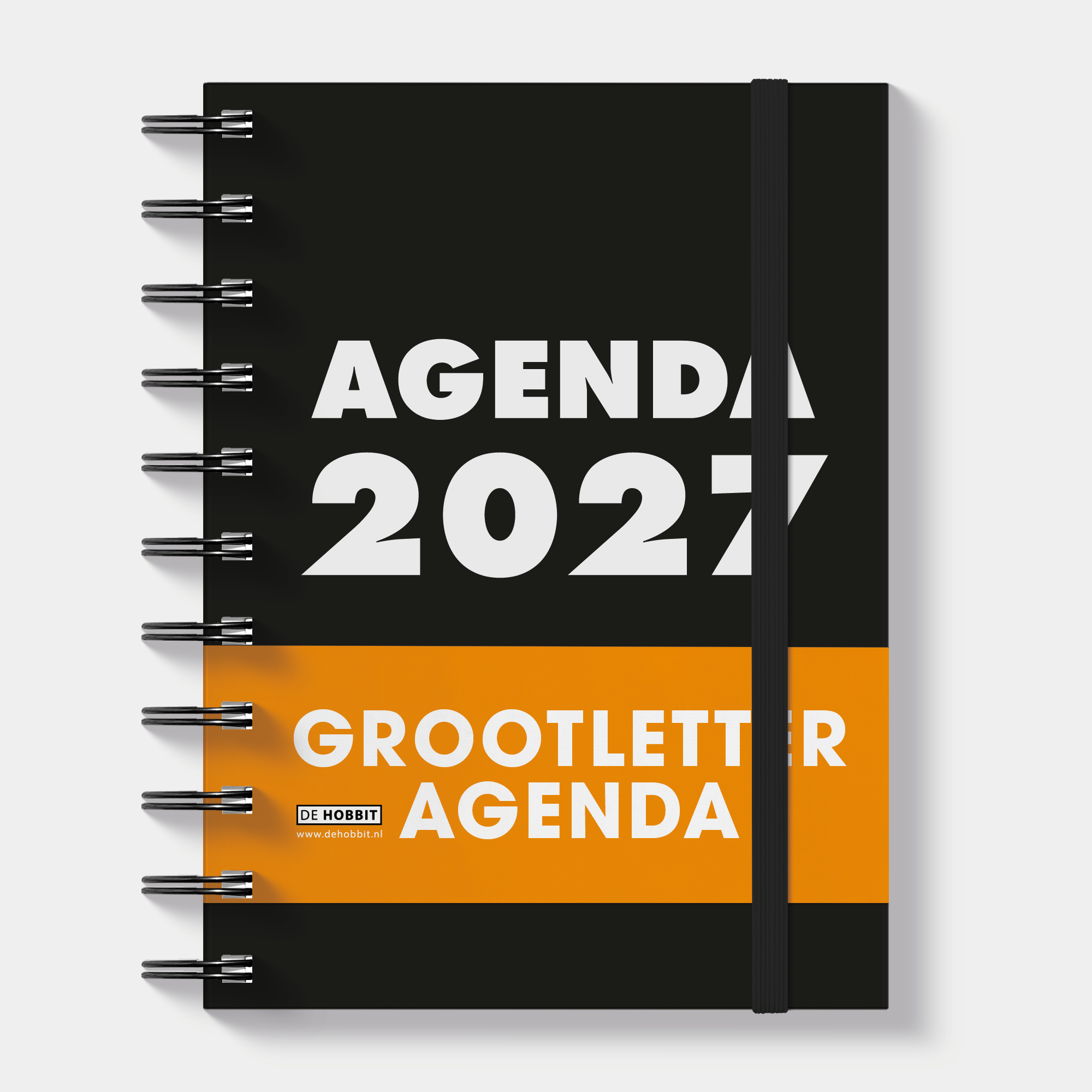 GROOTLETTER RINGBAND AGENDA 2027 A6 ZWART
