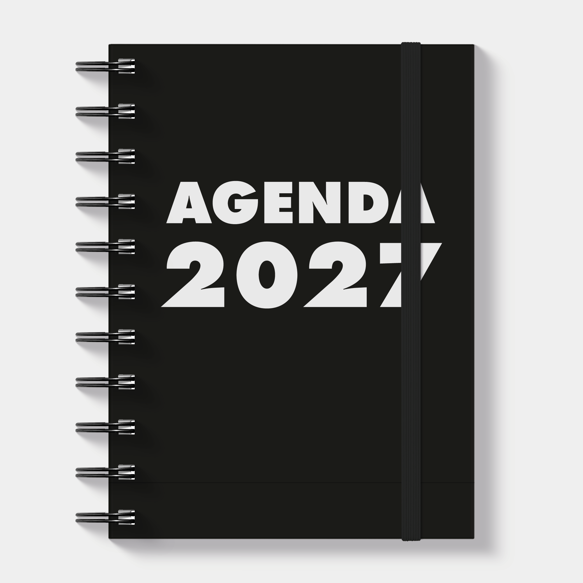 GROOTLETTER RINGBAND AGENDA 2027 A6 ZWART