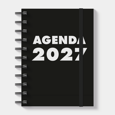GROOTLETTER RINGBAND AGENDA 2027 A6 ZWART