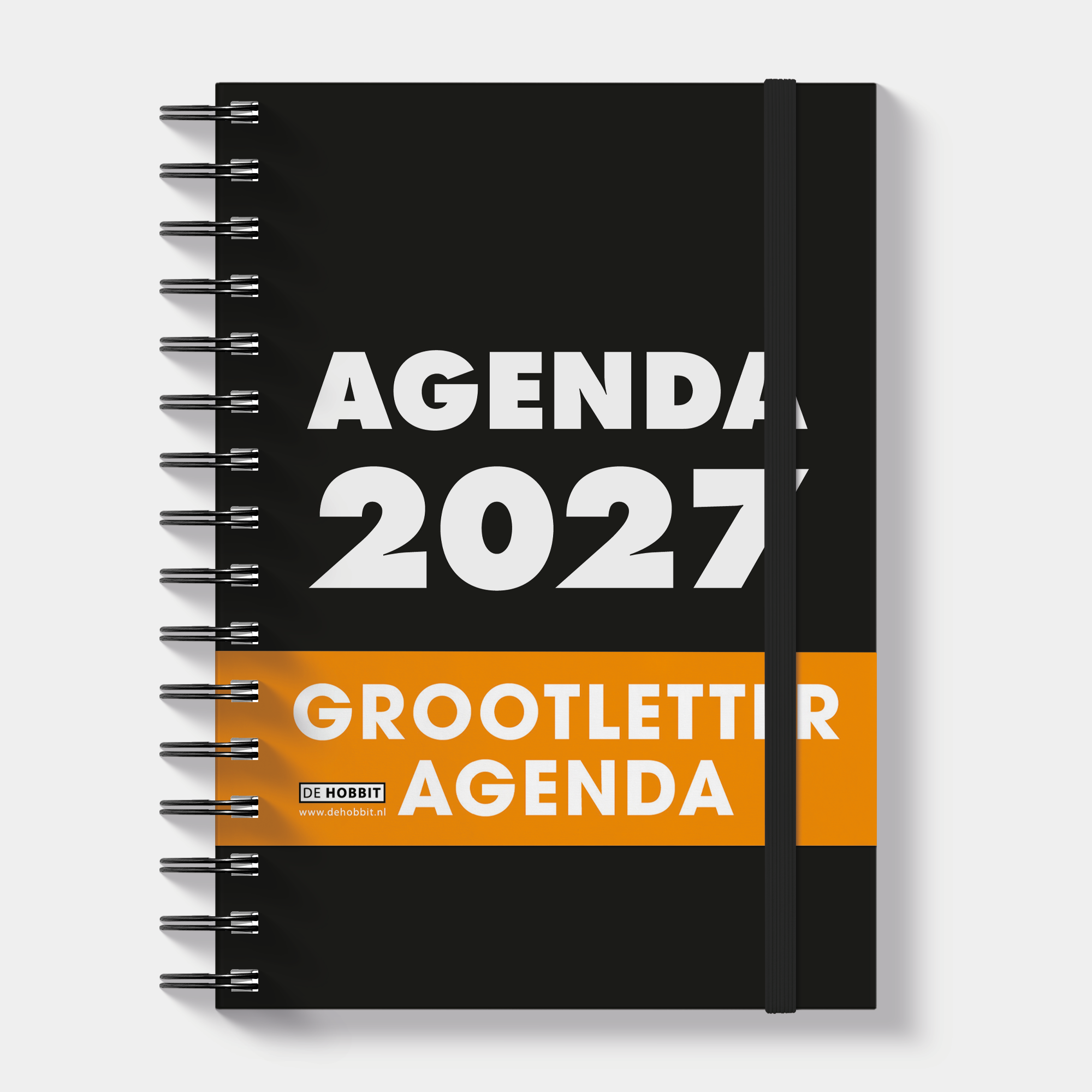 GROOTLETTER RINGBAND AGENDA 2027 ±A5 ZWART