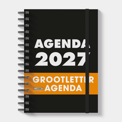 GROOTLETTER RINGBAND AGENDA 2027 ±A5 ZWART