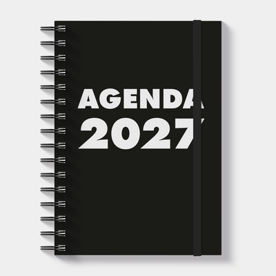 GROOTLETTER RINGBAND AGENDA 2027 ±A5 ZWART