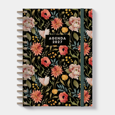 GROOTLETTER RINGBAND AGENDA 2027 ±A5 KLASSIEKE BLOEMEN
