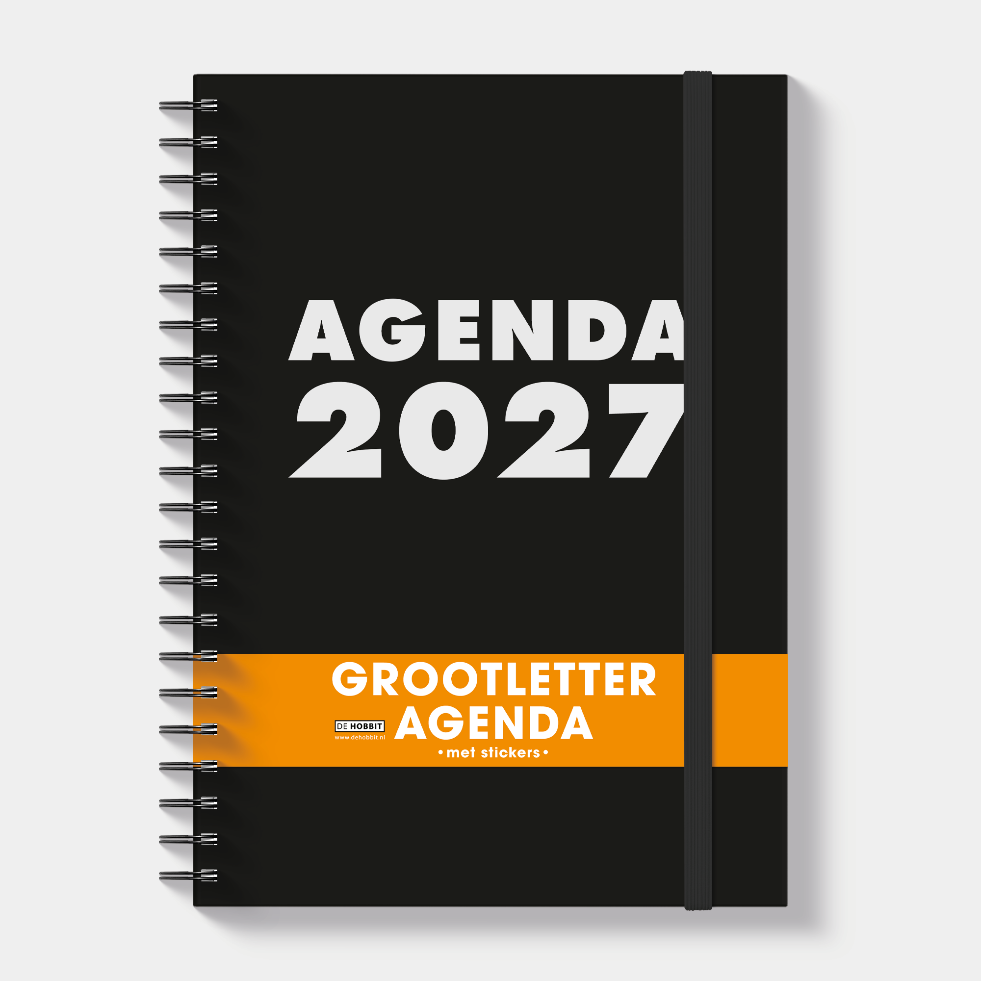 GROOTLETTER RINGBAND AGENDA 2027 A4 ZWART