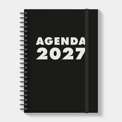 GROOTLETTER RINGBAND AGENDA 2027 A4 ZWART