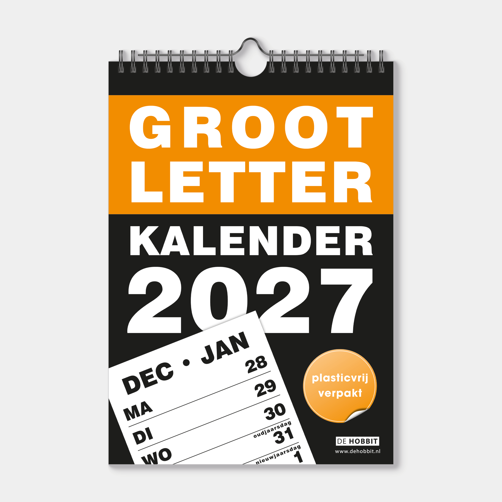 GROOTLETTER WEEKKALENDER 2027 A4