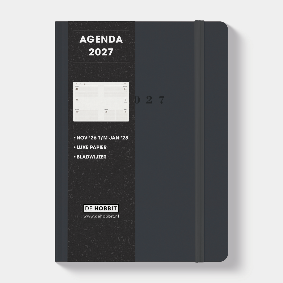 LUXE AGENDA 2027 A5 SUEDELOOK ANTRACIET