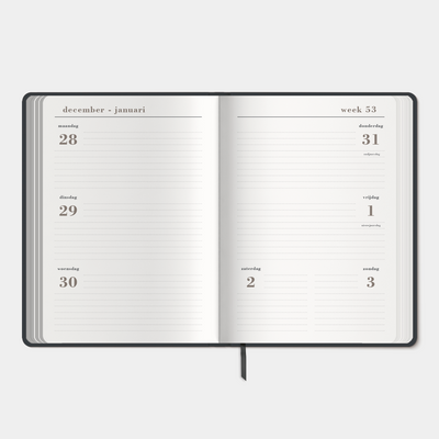 LUXE AGENDA 2027 A5 SUEDELOOK ANTRACIET