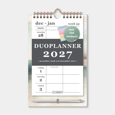 DUOPLANNER 2027 A5+ AQUAREL AARDETINTEN