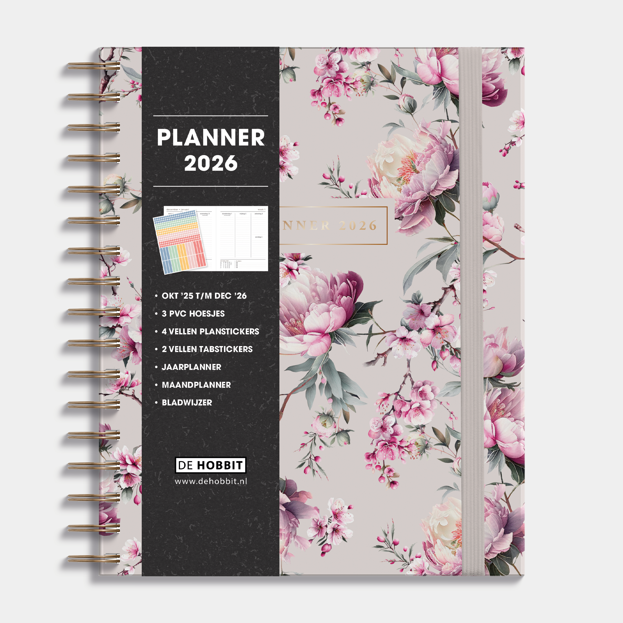 LUXE WEEKPLANNER 2026 A5+ KERSENBLOESEM