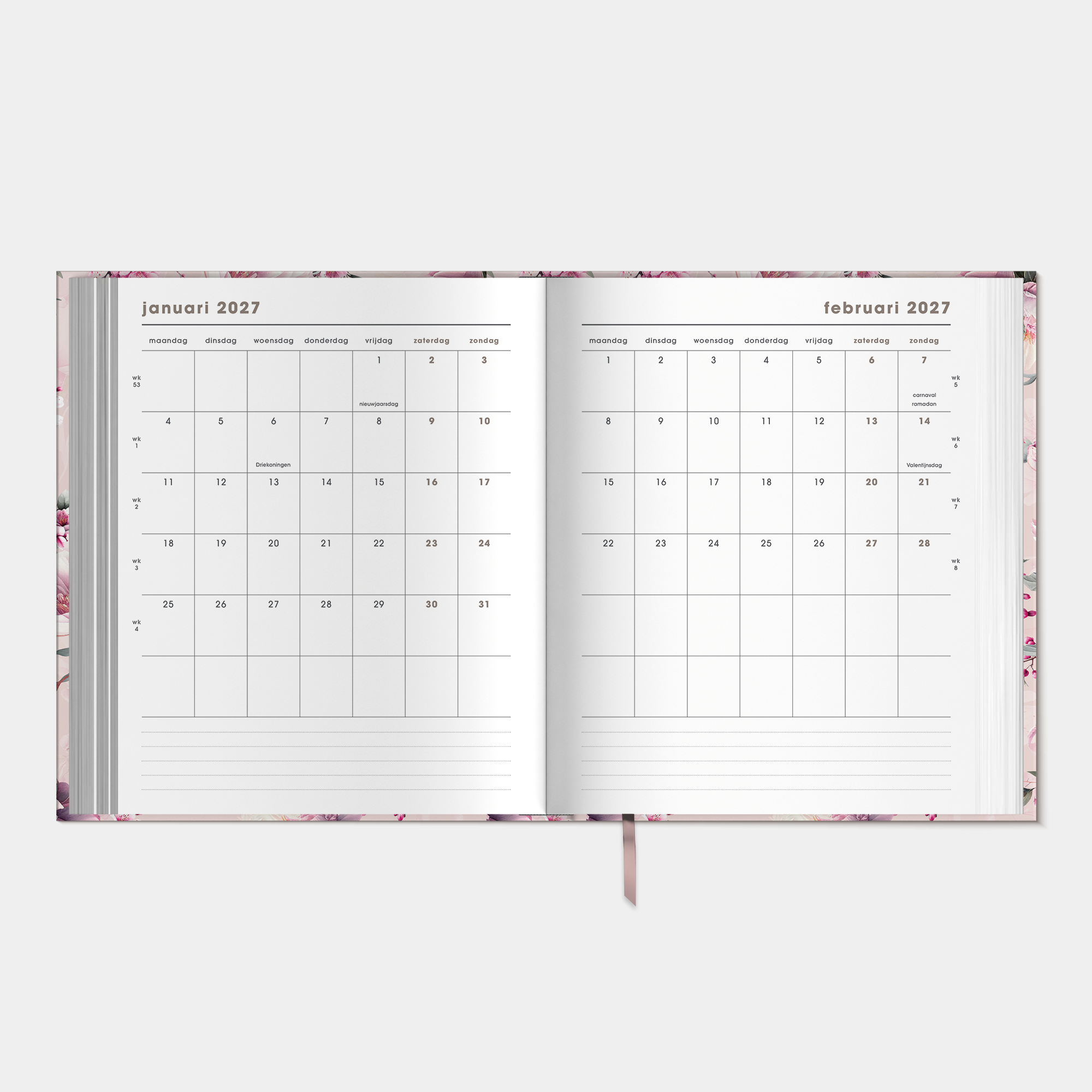 WEEKPLANNER LUXE 2027 A5+ KERSENBLOESEM