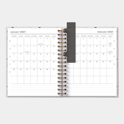 WEEKPLANNER LUXE 2027 A5+ AQUAREL BLOEMETJES