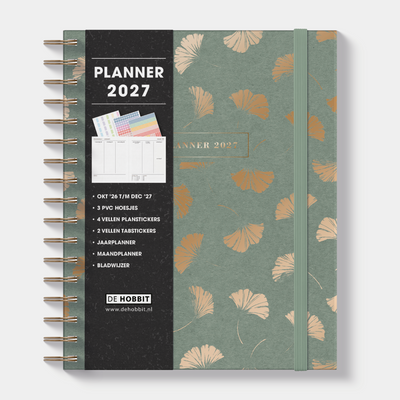 WEEKPLANNER LUXE 2027 A5+ GINGKO GOUD