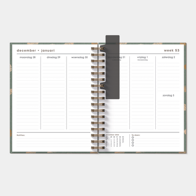 WEEKPLANNER LUXE 2027 A5+ GINGKO GOUD