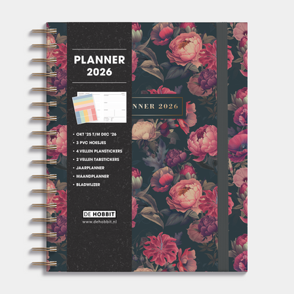 LUXE WEEKPLANNER 2026 A5+ KLASSIEKE ROZEN
