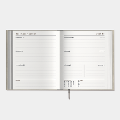 WEEKPLANNER LUXE 2027 A5+ FLEX SUEDE