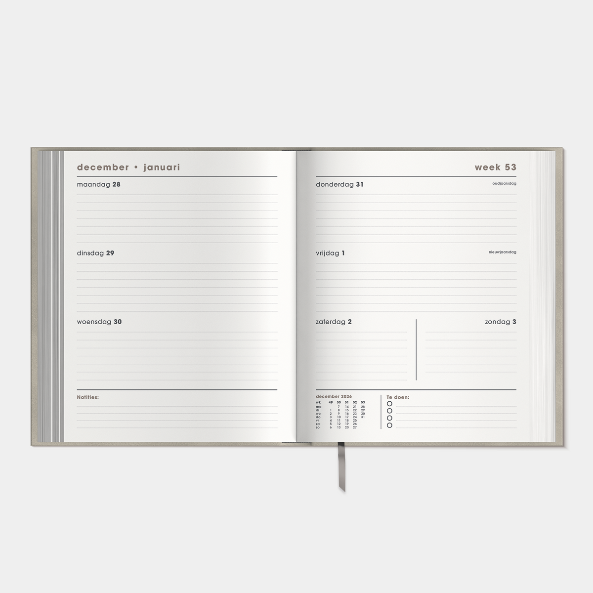 LUXE WEEKPLANNER 2027 A5+ FLEX SUEDELOOK