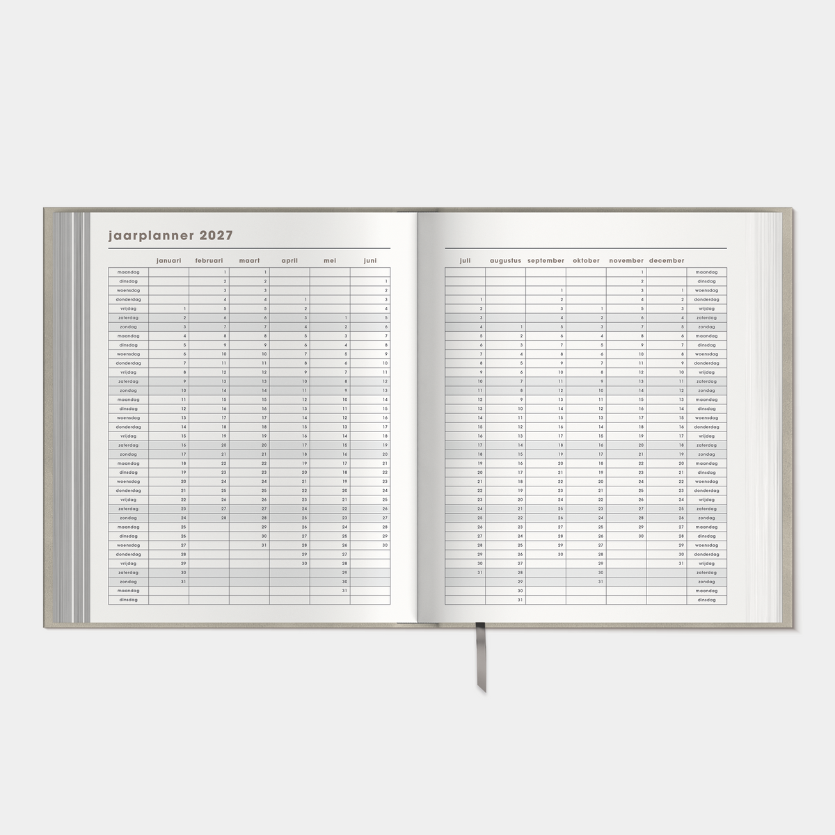 LUXE WEEKPLANNER 2027 A5+ FLEX SUEDELOOK