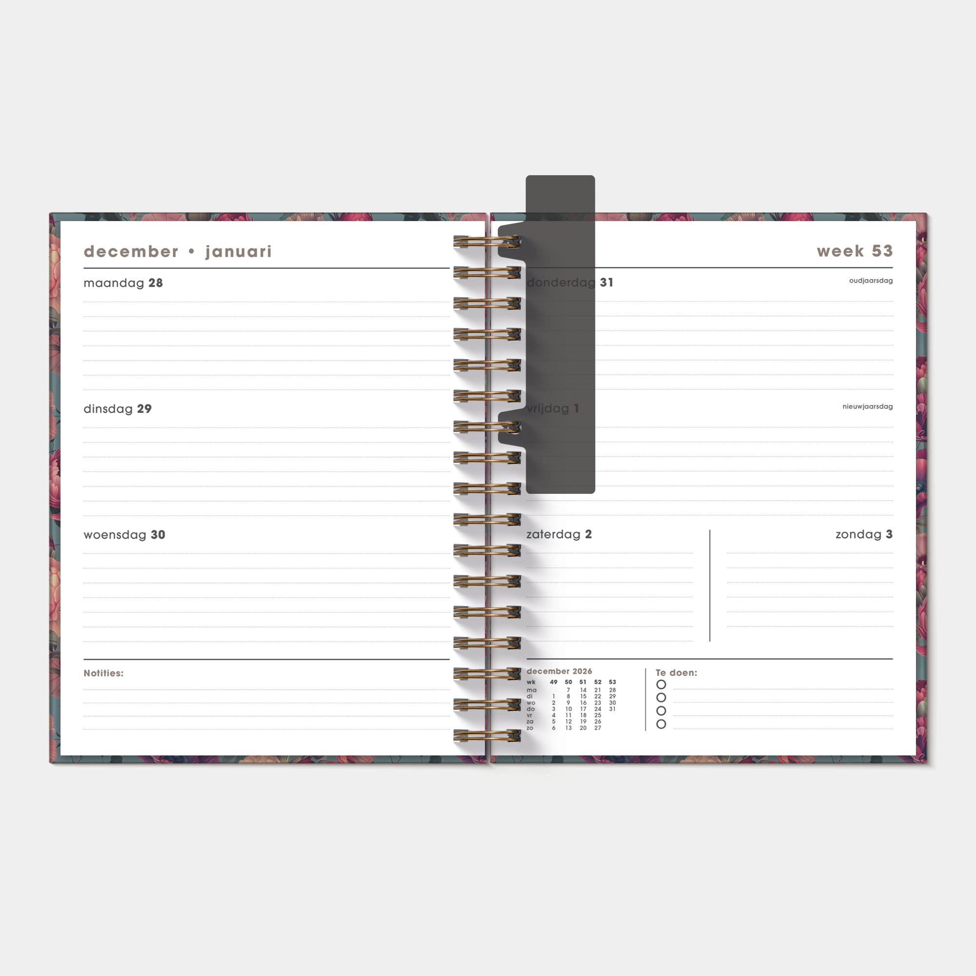 WEEKPLANNER LUXE 2027 A5+ KLASSIEKE ROZEN