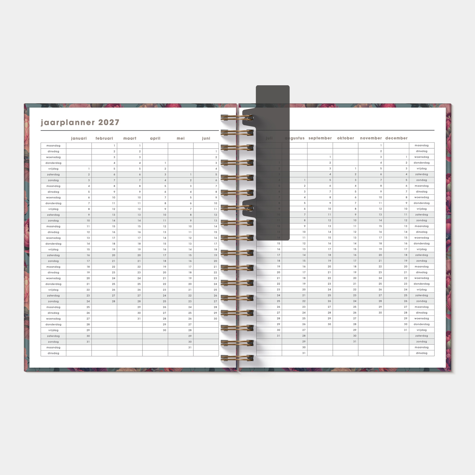 WEEKPLANNER LUXE 2027 A5+ KLASSIEKE ROZEN