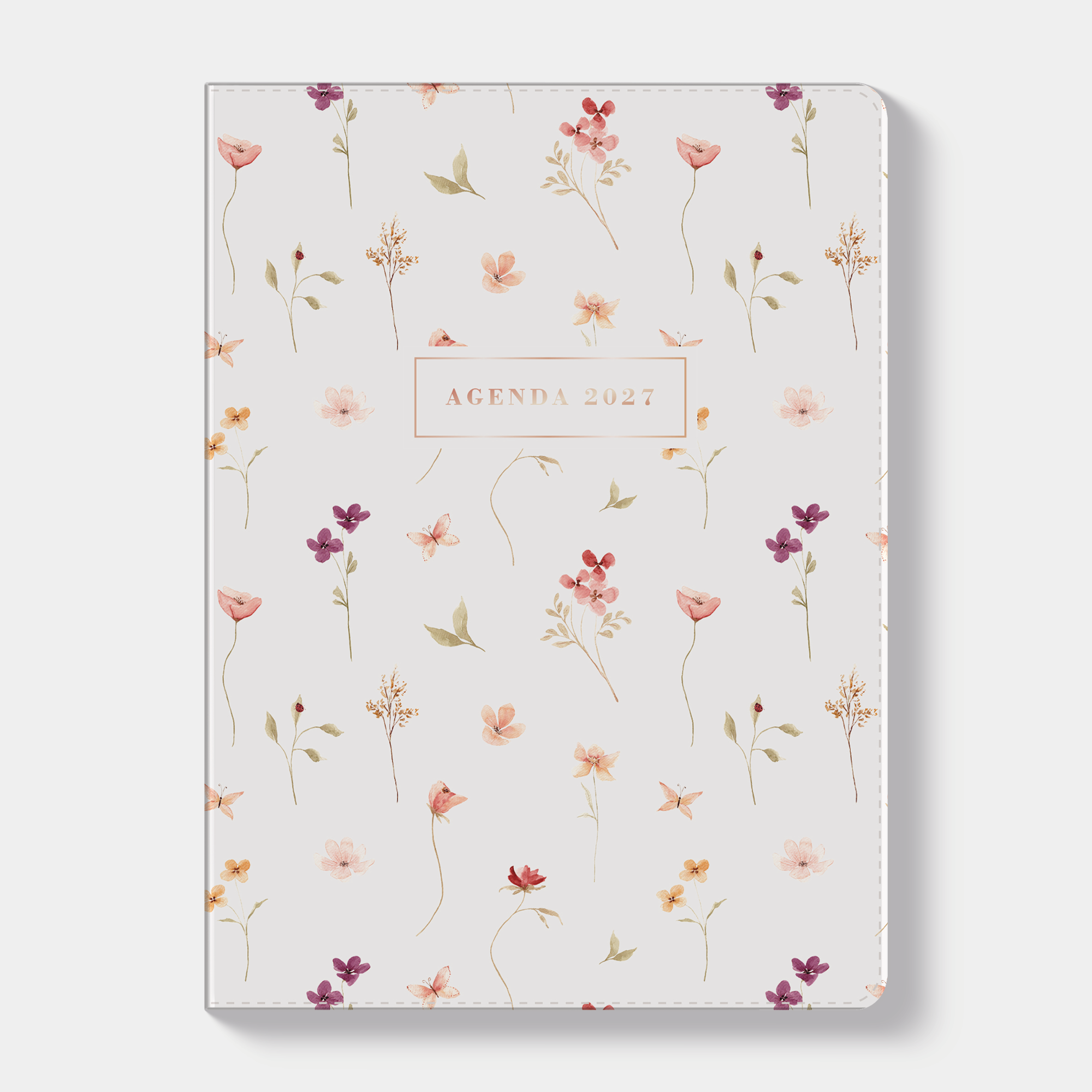 WEEKAGENDA 2027 AQUAREL BLOEMETJES