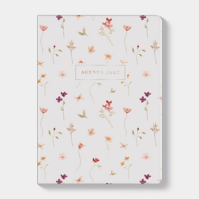 WEEKAGENDA 2027 AQUAREL BLOEMETJES